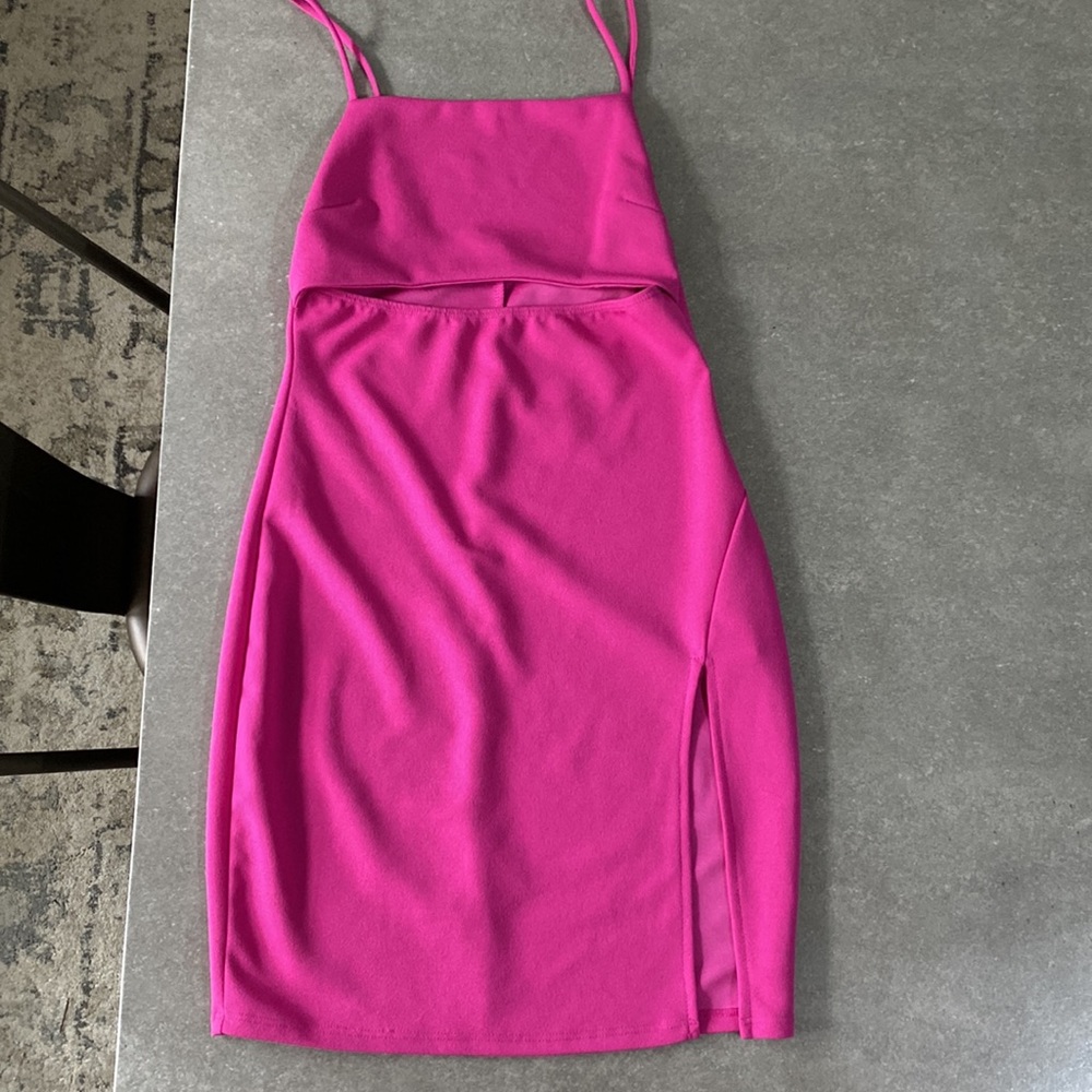 Hot pink dress